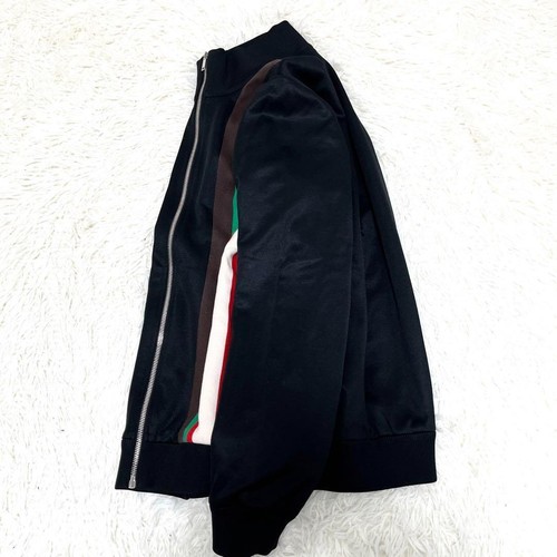 GUCCI Polyester Jersey Sweatshirt Track Jacket Black Rare XL Zip Outerwear Japan - Picture 13 of 24