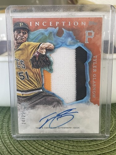 2017 Topps Inception Tyler Glasnow Auto Autograph Rookie Patch RPA RC #24/25 - Picture 1 of 2