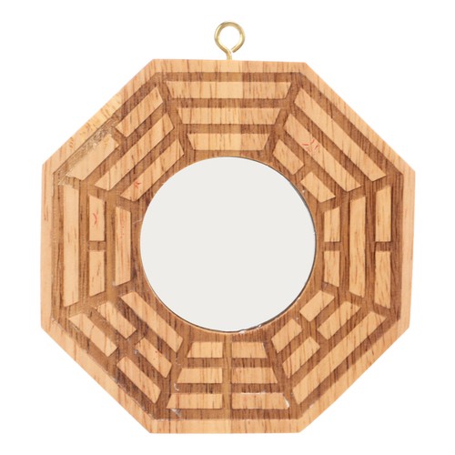 Bagua Mirror Wooden Concave Mirror Outdoor Door Pendant Bring Wealth Good NY - Picture 3 of 22