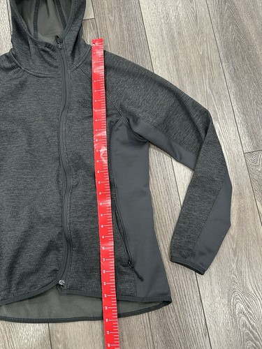 The North Face Womens Full Zip Hoodie Size L Large Gray Fleece Hooded Jacket - Picture 7 of 7