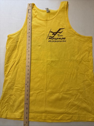 Camisa sin mangas Molokai Hawaiana 2 Caras Lanza Buceo Surf Pulpo XL Rara - Imagen 3 de 6