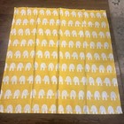 Nursery Elephant Room Darkening Curtain Panel 50" x 52" Yellow and White