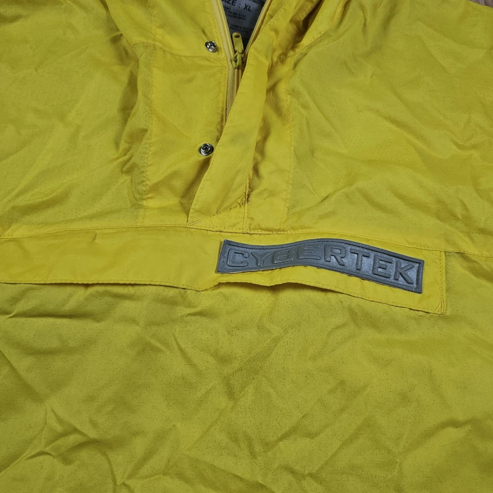 90s Cybertek Cybersoldier II Jacket Mens XL Yellow Nylon 1996 Anorak CTK Vintage - Image 3 of 4