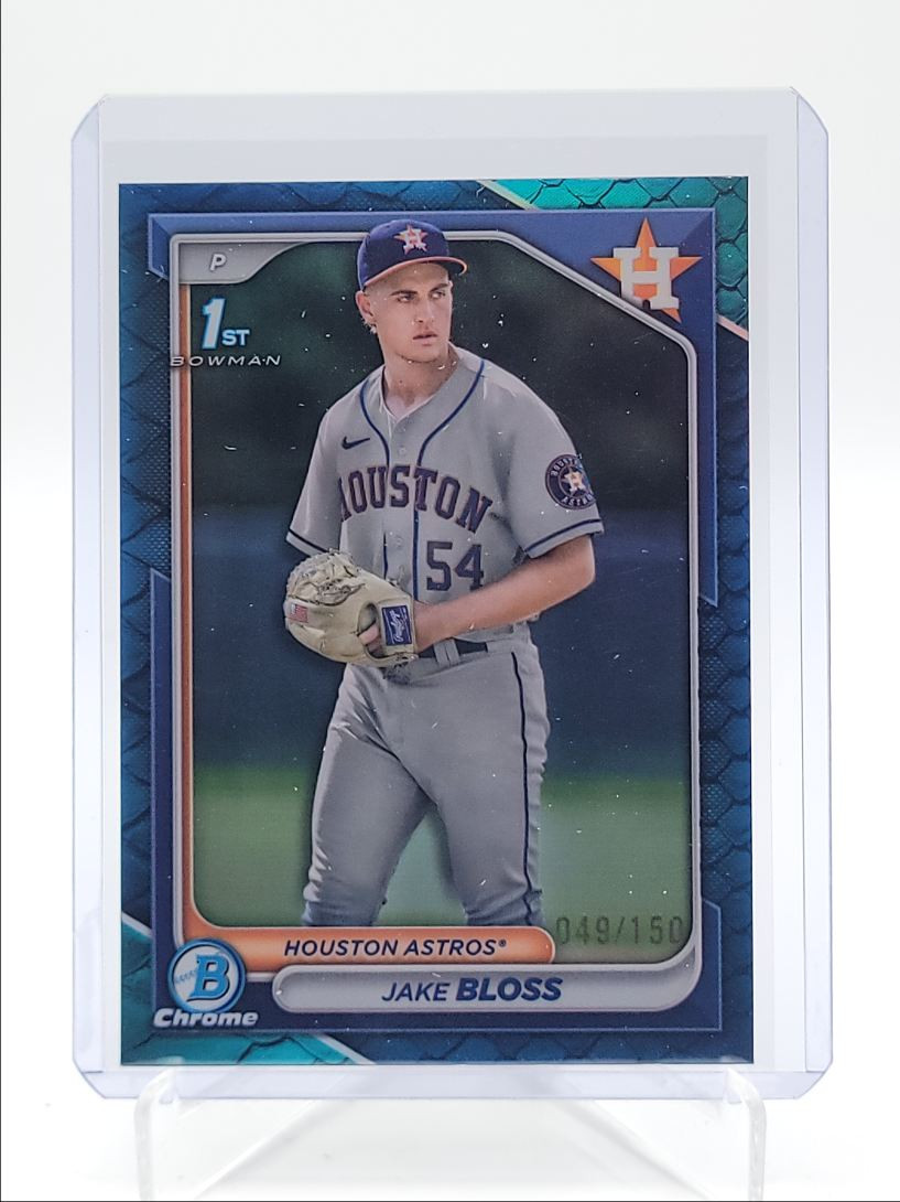 JAKE BLOSS 2024 BOWMAN CHROME 1ST BLUE REPTILIAN ASTROS /150 Q0566