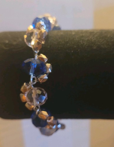 Handgefertigt Rosa Blau Geometrisches Design Glas Perlen Armband Ohrring Set W Lob C - Bild 8 von 8