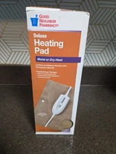 Good Neighbor Pharmacy Deluxe Heating Pad Moist or Dry Heat 12" X 15" 4 Levels
