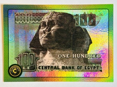 EGYPT 100 POUND  #101  2025 Cardsmiths Currency Series 5 S5 RAINBOW HoloFoil