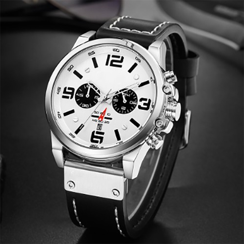 Reloj de pulsera deportivo de cuarzo con correa cronógrafo de lujo para hombre - Imagen 10 de 18