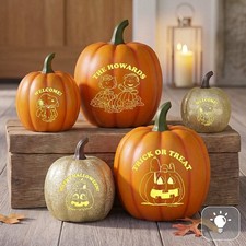 PEANUTS Snoopy Light Up Pumpkin Halloween LED Decor Personalized NO IMPORT FEES