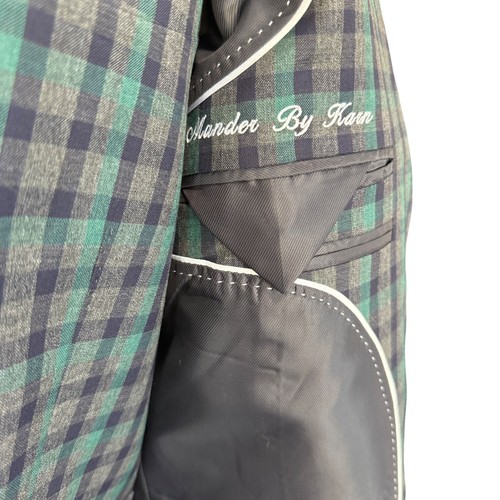 Tuta uomo Mander By Khan su misura grigia tre pezzi a quadri giacca pantaloni gilet - Foto 9 di 20