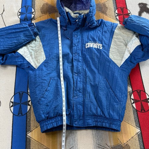 Vintage 90s Starter Dallas Cowboys Puffer Jacket Size Large Embroidered NFL - Picture 11 of 12