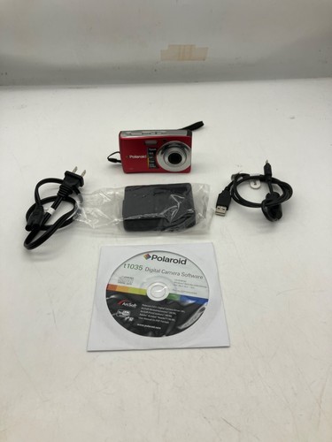 Polaroid T1035 10MP Rot Digitalkamera in Box mit Ladegerät, Akku und Netzkabel - Bild 2 von 12