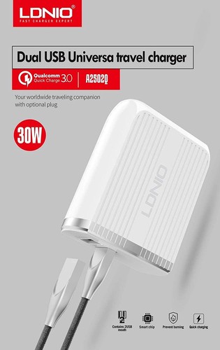 LDNIO Dual USB Travel Quick Charger - 第 2/2 張圖片