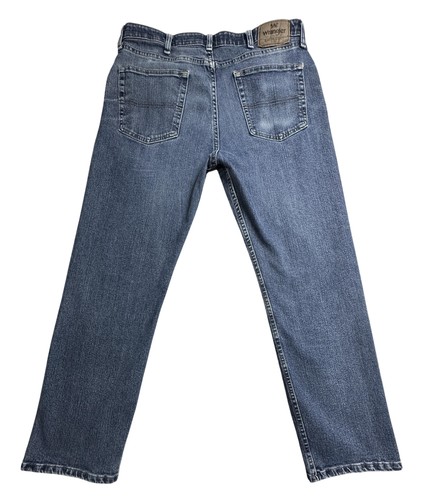 Wrangler Authentics Jeans Mens 34x30 Blue Denim Straight Fit Stretch Classic