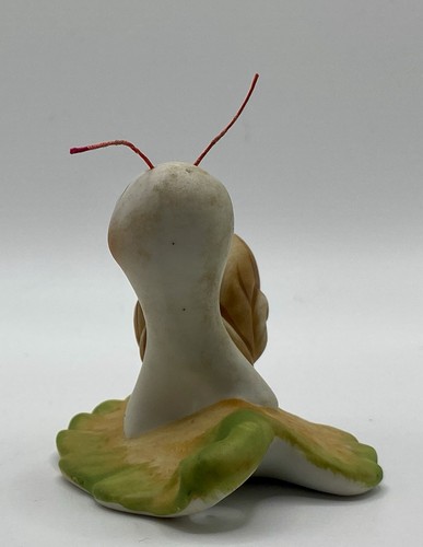 Vintage Homco anthropomorphe Schnecke & Zoll Wurm auf Blättern Keramik Figur, 8902. - Bild 5 von 9