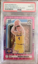 2024-25 Donruss Dalton Knecht Optic Preview PINK FLASH PRIZM SSP PSA 10 Pop 1