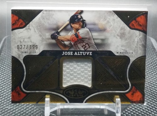 2025 Topps Tier One Jose Altuve Relics White Jersey /199 Astros