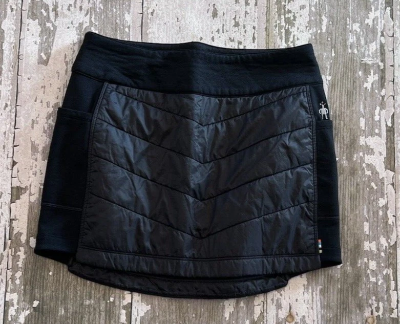 SMARTWOOL Women's Merino SMARTLOFT 60 SKIRT Black Pockets Run Ski Size M Medium