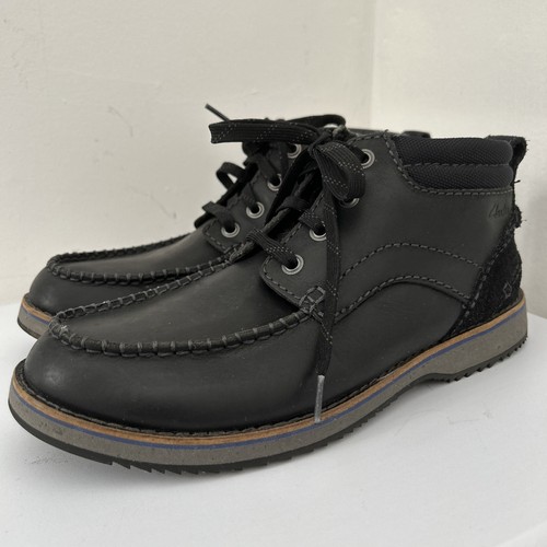 Clarks Botines Negros Para Hombre UK 8 M Medio Top Oily Nubuck Chukka - Imagen 2 de 12
