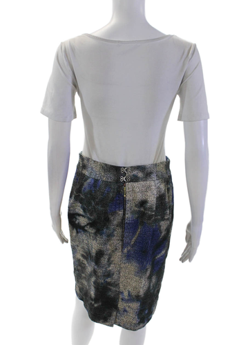 Peter Som Womens Zippered Knee Length Lined Pencil Skirt Multicolor Size L - Picture 3 of 5