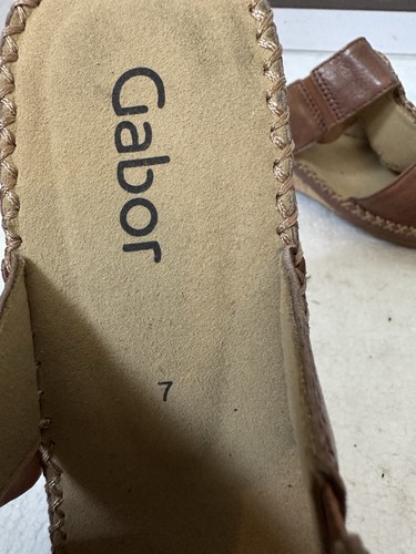 Gabor Slip On Leather Sandals Size UK 7 EU 40.5 - Picture 6 of 11