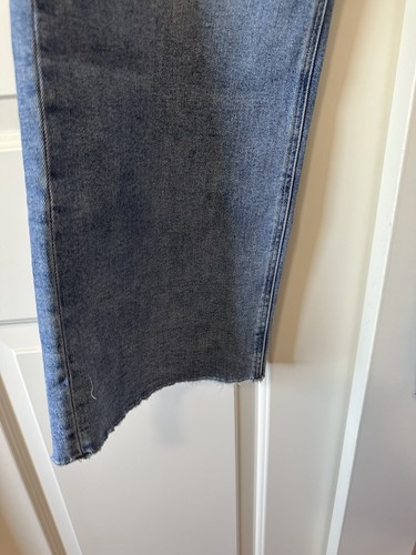 MICA Light Wash Super High WIDE LEG Denim Jeans - Raw Hem - Damen Gr. 30 NEU - Bild 2 von 7