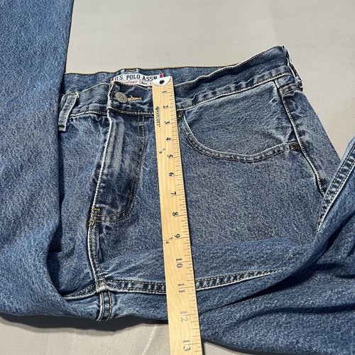 VTG Y2K US Polo Assn Jean Men 36x30 Med Wash Baggy Loose Skater Wide Emo-2426 - Picture 9 of 10