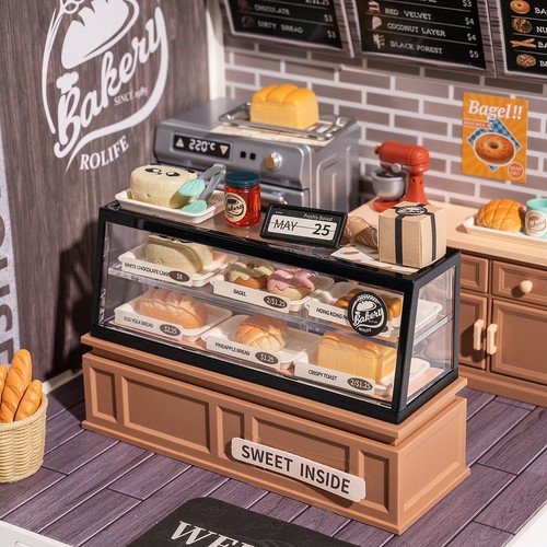 Robotime DW005 Rolife Super Creator Golden Wheat Bakery Hágalo Usted Mismo Miniatura Casa Kit - Imagen 3 de 7