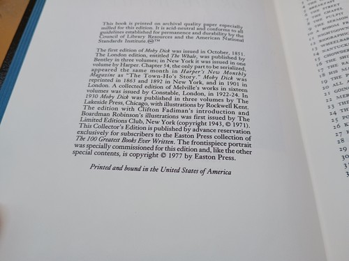 Moby Dick  1977 HC By Herman Melville  - Bild 8 von 16