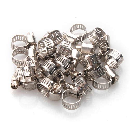 (13mm-20mm) Stainless Steel Drive Hose Clamp Fuel Line Worm Clip 20PCS Hot - Picture 10 of 15