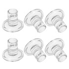  6 Kerzenhalter aus Glas: Transparenter Kerzenständer in Kegelform für