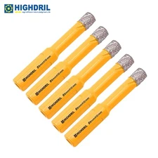 Diamond Drilling Bit 5pcs 8mm Tirangle Shank Hole Saw Cutter for Marble Ceramic