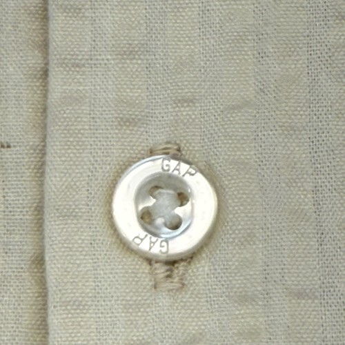 Polo GAP informal para hombre talla grande con botones beige manga corta 100 % algodón - Imagen 7 de 10
