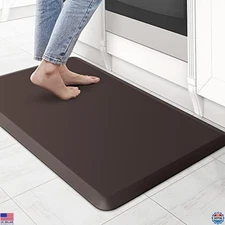 KitchenClouds Anti-Fatigue Comfort Mat 17.3"x28" Waterproof Non-Slip - Chocolate