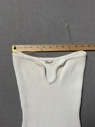 House of CB London Dress Women’s S Oriana White Ribbed Knit Strapless Midi Dress - Picture 14 of 18