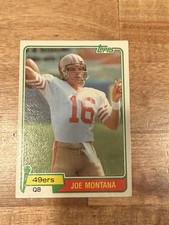 1981 TOPPS JOE MONTANA ROOKIE RC FOOTBALL CARD #216; NICE CARD!