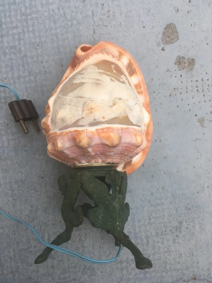 Lampe coquillage / mythologie / char divin - Photo 4/4