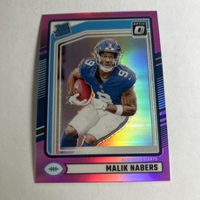 2024 Panini Donruss - Rated Rookie Malik Nabers #383 Optic Preview Pink Prizm