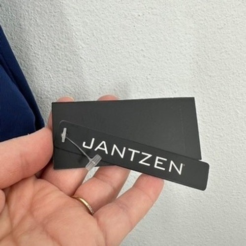 Jantzen Pantheon Blue One Piece Swimsuit Criss Cross Back Size 12 NEW - Picture 3 of 9