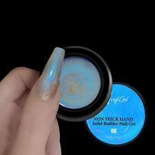 Aurora Non-Sticky Hard Gel Sculpting Gel,Solid Builder Gel for Nails, Mermaid Pe