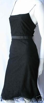 CALVIN KLEIN en ligne COLLECTION Ethereal Black Lace Dress NEW 8