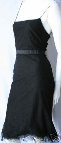 CALVIN KLEIN en ligne COLLECTION Ethereal Black Lace Dress NEW 8