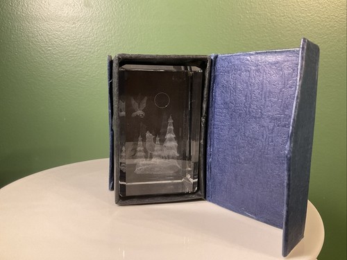 3D Blockkunst Wolf, Bäume, Adler unter Vollmond - Bild 5 von 9