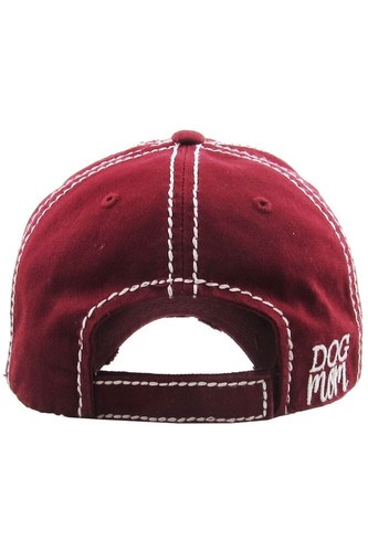 Kbethos Women's Vintage Washed Distressed Dog Mom Stitch Baseball Cap Hat - Picture 9 of 51