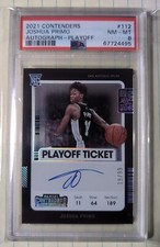 2021-22 Contenders Photo Variation Autos Playoff Ticket  Joshua Primo PSA Mint 8