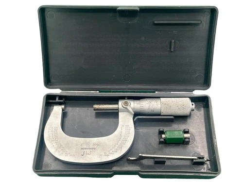 🇯🇵 Mitutoyo 101–118  1–2" OD Micrometer 0.0001" Grad Fiction Thimble