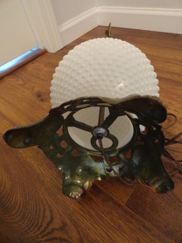 Vintage White Hobnail MIlk Glass Table Lamp 28 " - Picture 6 of 9