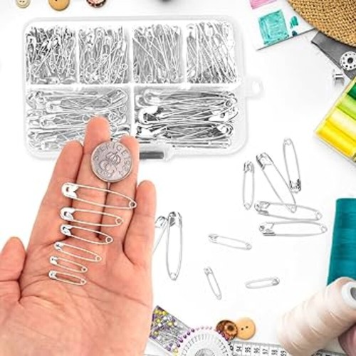 260Pc x Assorted Steel Safety Pins Small-Large Size Hemming Craft Dressmaking UK - Picture 9 of 10
