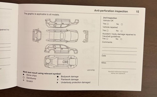 BRAND NEW VAUXHALL SERVICE BOOK BLANK GENUINE COVERS ALL MODELS CORSA, COMBO - Picture 2 of 4