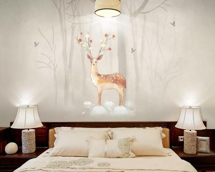 3D Deer Trunk I1510 Wallpaper Mural Sefl-adhesive Removable Sticker Wendy 3D Deer Trunk I1510 Wallpaper Mural Sefl-adhesive Removable Sticker Wendy